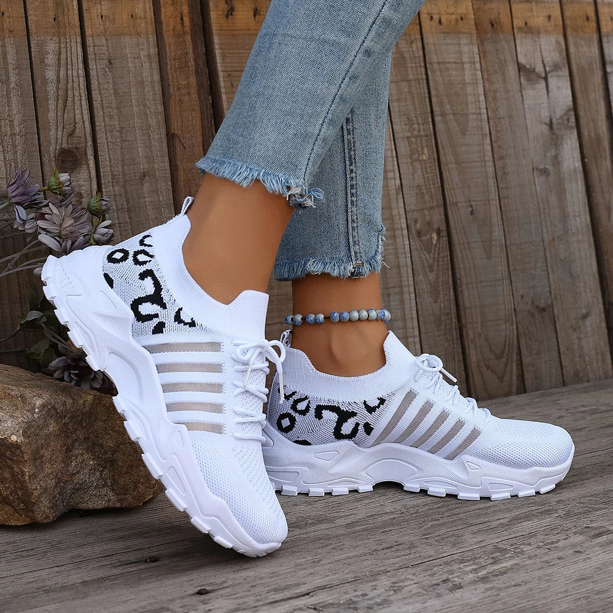 Sneaker mit Leopardenmuster